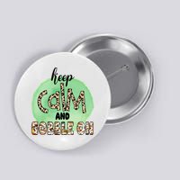 Keep Calm And Gobble On Fall Holiday Button