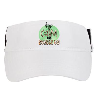 Keep Calm And Gobble On Fall Holiday Adult Drive Performance Visor