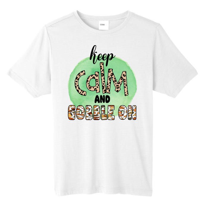 Keep Calm And Gobble On Fall Holiday Tall Fusion ChromaSoft Performance T-Shirt