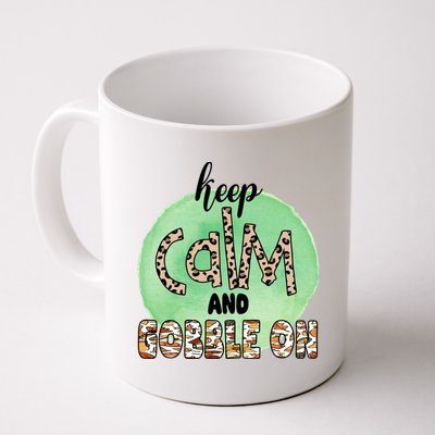 Keep Calm And Gobble On Fall Holiday Mug