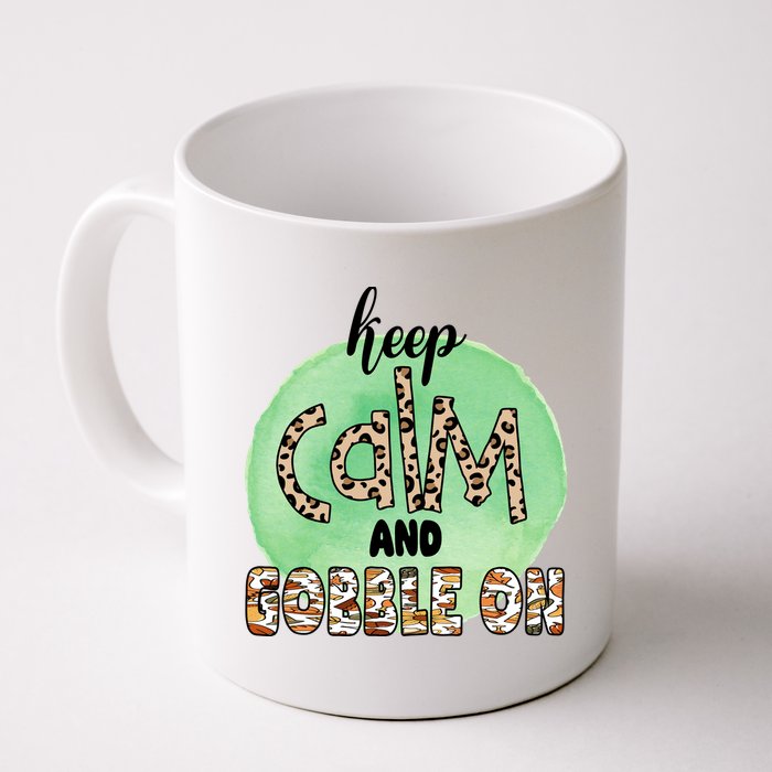 Keep Calm And Gobble On Fall Holiday Mug