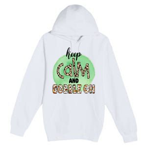 Keep Calm And Gobble On Fall Holiday Premium Pullover Hoodie