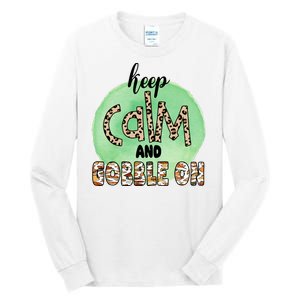 Keep Calm And Gobble On Fall Holiday Tall Long Sleeve T-Shirt