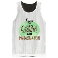 Keep Calm And Gobble On Fall Holiday Mesh Reversible Basketball Jersey Tank