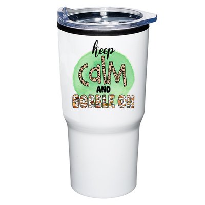 Keep Calm And Gobble On Fall Holiday Tumbler
