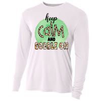 Keep Calm And Gobble On Fall Holiday Cooling Performance Long Sleeve Crew