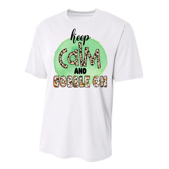 Keep Calm And Gobble On Fall Holiday Performance Sprint T-Shirt