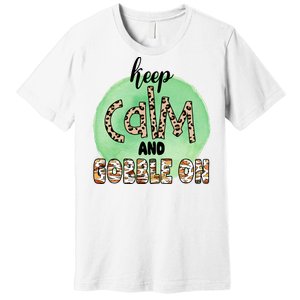 Keep Calm And Gobble On Fall Holiday Premium T-Shirt