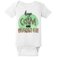 Keep Calm And Gobble On Fall Holiday Baby Bodysuit