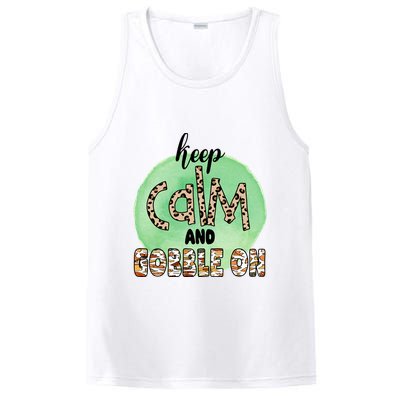 Keep Calm And Gobble On Fall Holiday PosiCharge Competitor Tank