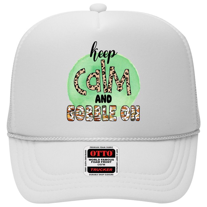Keep Calm And Gobble On Fall Holiday Trucker Hat