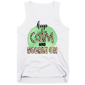 Keep Calm And Gobble On Fall Holiday Tank Top