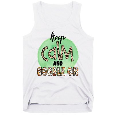 Keep Calm And Gobble On Fall Holiday Tank Top