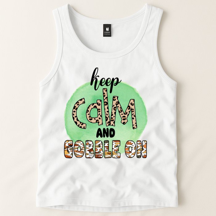Keep Calm And Gobble On Fall Holiday Tank Top