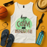 Keep Calm And Gobble On Fall Holiday Tank Top