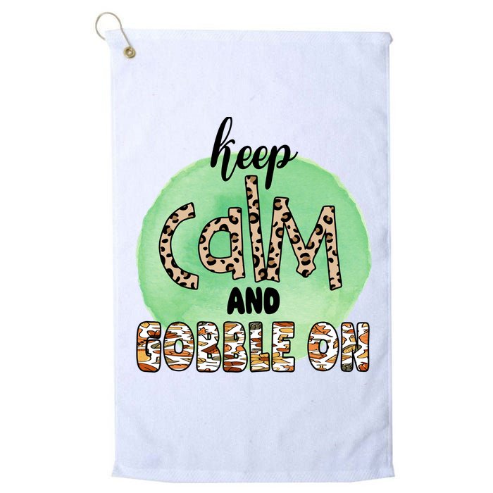 Keep Calm And Gobble On Fall Holiday Golf Towel