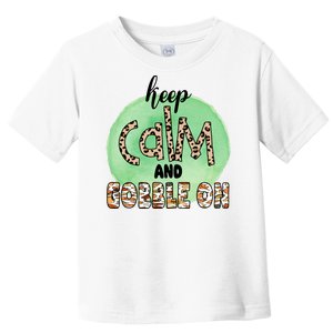 Keep Calm And Gobble On Fall Holiday Toddler T-Shirt