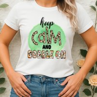 Keep Calm And Gobble On Fall Holiday Womens T-Shirt