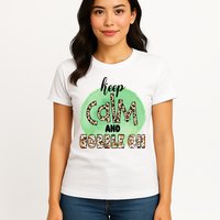 Keep Calm And Gobble On Fall Holiday Womens T-Shirt