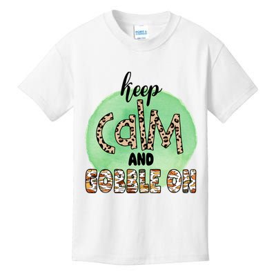 Keep Calm And Gobble On Fall Holiday Kids T-Shirt