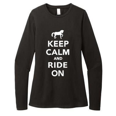 Keep Calm And Ride On Gift Womens CVC Long Sleeve Shirt