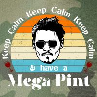 Keep Calm And Have A Mega Pint Johnny Depp Funny Legacy Tie Dye Trucker Hat