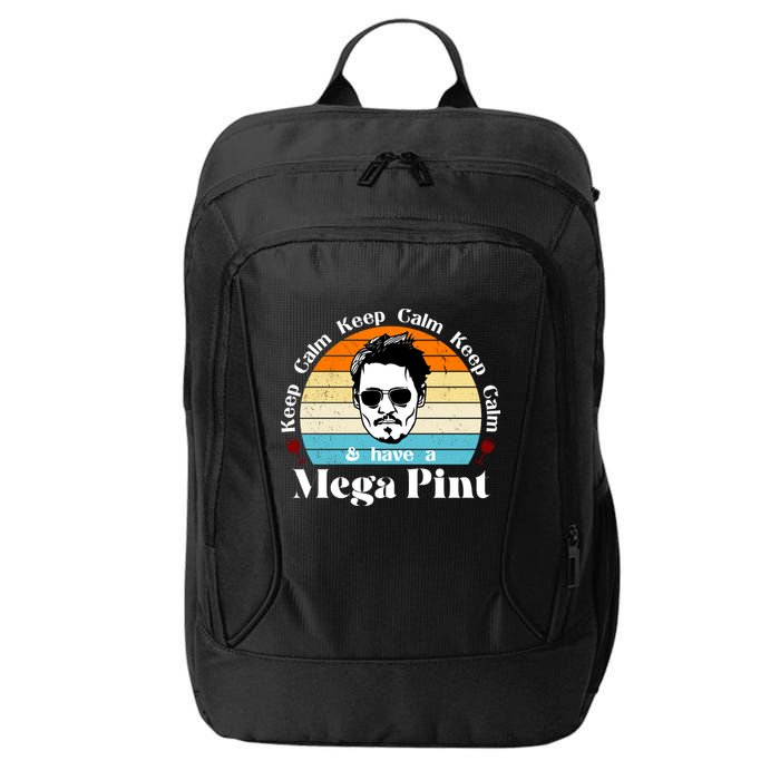 Keep Calm And Have A Mega Pint Johnny Depp Funny City Backpack