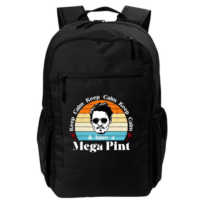Keep Calm And Have A Mega Pint Johnny Depp Funny Backpack
