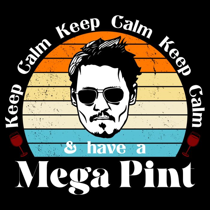 Keep Calm And Have A Mega Pint Johnny Depp Funny Backpack
