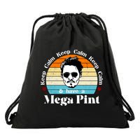 Keep Calm And Have A Mega Pint Johnny Depp Funny Drawstring Bag