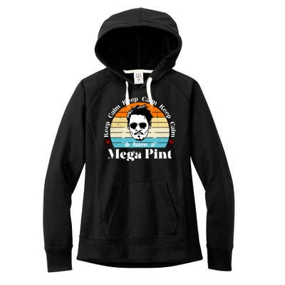 Keep Calm And Have A Mega Pint Johnny Depp Funny Women's Fleece Hoodie