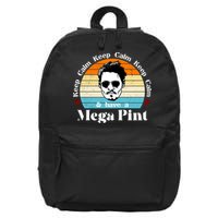 Keep Calm And Have A Mega Pint Johnny Depp Funny 16 in Basic Backpack
