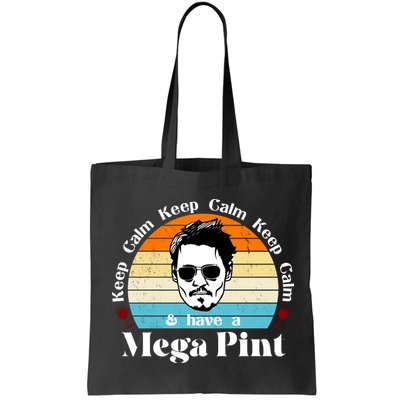 Keep Calm And Have A Mega Pint Johnny Depp Funny Bag