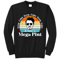 Keep Calm And Have A Mega Pint Johnny Depp Funny Tall Sweatshirt