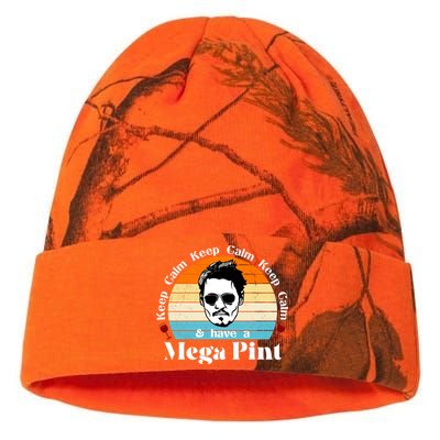 Keep Calm And Have A Mega Pint Johnny Depp Funny Kati Licensed 12" Camo Beanie