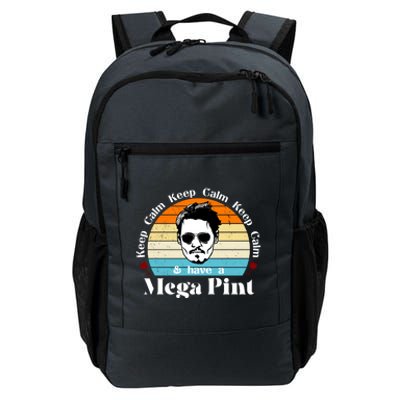 Keep Calm And Have A Mega Pint Johnny Depp Funny Daily Commute Backpack