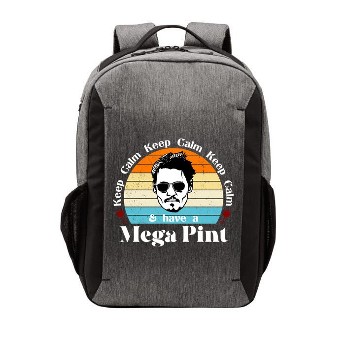 Keep Calm And Have A Mega Pint Johnny Depp Funny Vector Backpack
