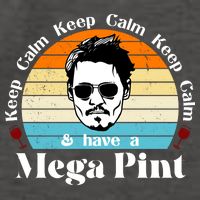 Keep Calm And Have A Mega Pint Johnny Depp Funny Vector Backpack
