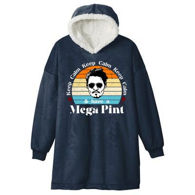 Keep Calm And Have A Mega Pint Johnny Depp Funny Hooded Wearable Blanket