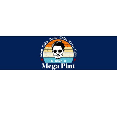 Keep Calm And Have A Mega Pint Johnny Depp Funny Bumper Sticker