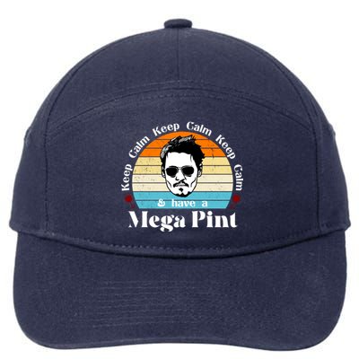 Keep Calm And Have A Mega Pint Johnny Depp Funny 7-Panel Snapback Hat