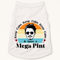 Keep Calm And Have A Mega Pint Johnny Depp Funny Doggie Tank