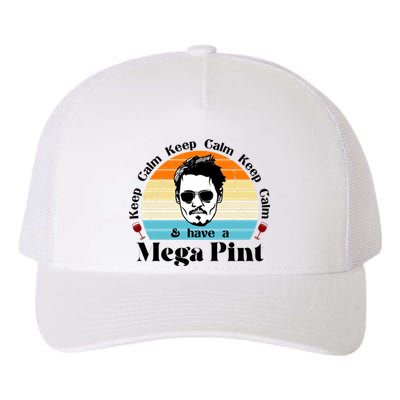 Keep Calm And Have A Mega Pint Johnny Depp Funny Yupoong Adult 5-Panel Trucker Hat