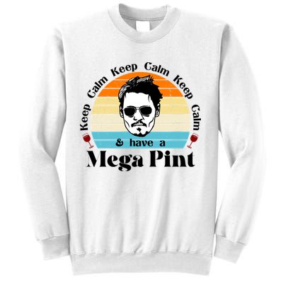 Keep Calm And Have A Mega Pint Johnny Depp Funny Sweatshirt