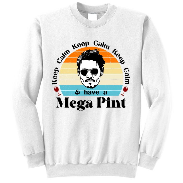 Keep Calm And Have A Mega Pint Johnny Depp Funny Sweatshirt