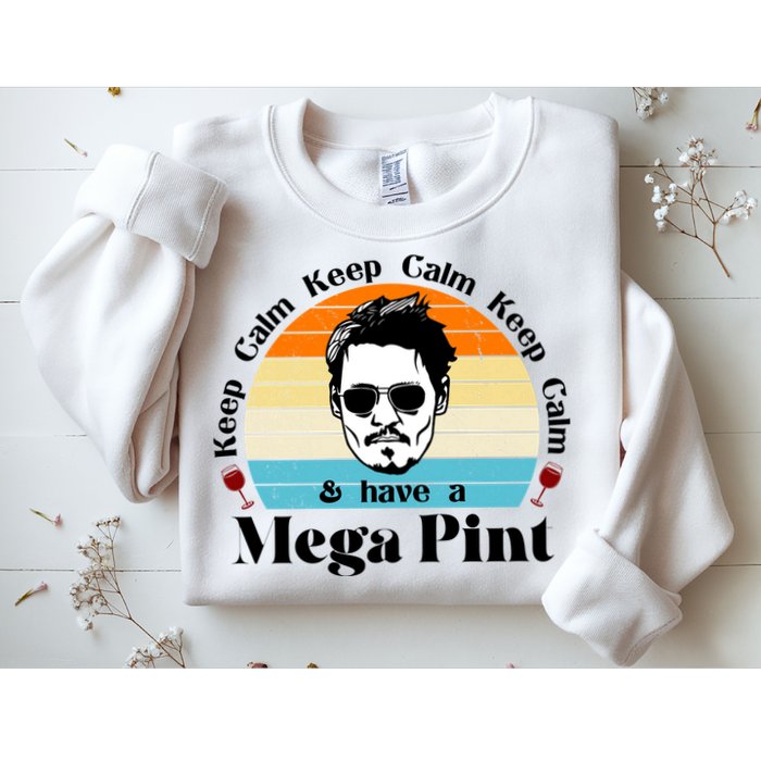 Keep Calm And Have A Mega Pint Johnny Depp Funny Sweatshirt