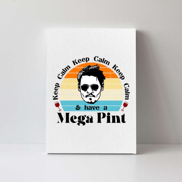 Keep Calm And Have A Mega Pint Johnny Depp Funny Canvas