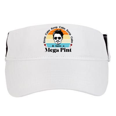 Keep Calm And Have A Mega Pint Johnny Depp Funny Adult Drive Performance Visor