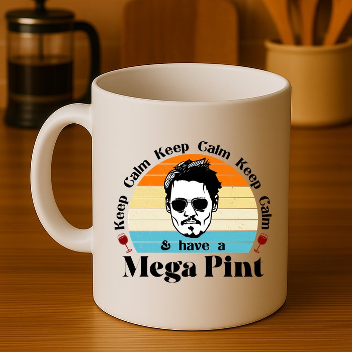 Keep Calm And Have A Mega Pint Johnny Depp Funny Mug