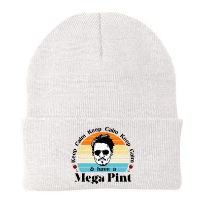 Keep Calm And Have A Mega Pint Johnny Depp Funny Knit Cap Winter Beanie